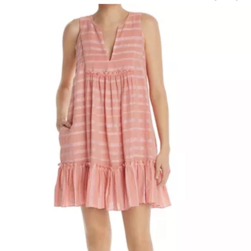 Lemlem Taytu Bib Peach Dress